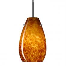 Besa Lighting J-412618-BK - Besa Pera 9 Pendant For Multiport Canopy Black Amber Cloud 1x100W MAX E26 Base