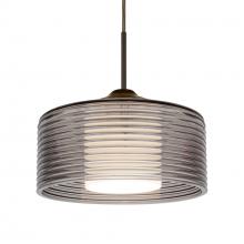  J-BELUSM-BR - Besa Belu Pendant for Multiport Canopy, Smoke Shade, Bronze Finish, 1x60W E26 Base