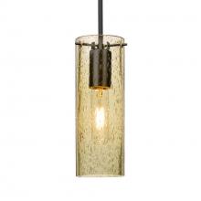 Besa Lighting J-JUNI10GD-EDIL-BK - Besa, Juni 10 Pendant For Multiport Canopy, Gold Bubble, Black, 1x4W LED Filament