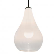  J-LEONWC-LED-BK - Besa, Leon Cord Pendant for Multiport Canopy, Milky White/Clear, Black Finish, 1x9W LED