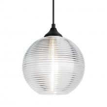  OP-461600-BK - Besa Kristall 8 Pendant Black Clear 1x75W E26 Base