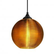  OP-461682-BK - Besa Kristall 8 Pendant Black Amber 1x75W E26 Base