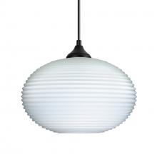  OP-491207-BK - Besa Pendant Pape 10 Black Opal Ribbed 1x75W E26 Base