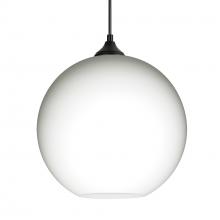  OP-COCO1207-BK - Besa Coco 12 Pendant, Opal Matte, Black Finish, 1x60W E26 Base