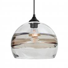  OP-SPIR10SC-EDIL-BK - Besa Spirit 10 Outdoor Pendant, Smoke/Clear, Black Finish, 1x8W LED Filament