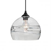  OP-SPIR8CL-BK - Besa Spirit 8 Outdoor Pendant, Clear, Black Finish, 1x60W E26 Base