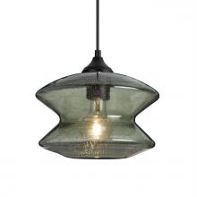  OP-ZENMS-BK - Besa, Zen Outdoor Pendant, Moss Bubble, Black Finish, 1x60W E26 Base