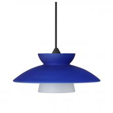  RXP-271823-BK - Besa Pendant Trilo 7, Black Finish, Blue Matte 1x50W MAX GY6.35 Base