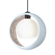 Besa Lighting RXP-4293SF-BK - Besa Pendant Pogo, Black Finish, White/Inner Silver 1x35W MAX GY6.35 Base