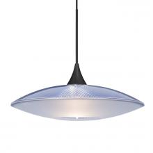  RXP-6294BL-BK - Besa Pendant Spazio, Black Finish, Blue/Frost 1x50W MAX GY6.35 Base