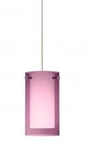 Besa Lighting RXP-A44007-SN - Besa Pendant Pahu 4 Satin Nickel Transparent Amethyst/Opal 1x35W Halogen