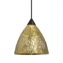  RXP-EVEGS-BK - Besa Eve Pendant, Stone Gold Foil, Black Finish, 1x50W MAX GY6.35 Base