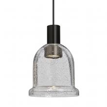  RXP-KIBACL-LED-BK - Besa Kiba Pendant, Clear Bubble, Black Finish, 1x3W LED