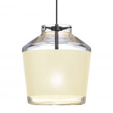  RXP-PIC6CR-BK - Besa Pendant Pica 6 Black Finish, Creme Sand 1x50W MAX GY6.35 Base