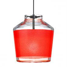  RXP-PIC6RD-BK - Besa Pendant Pica 6 Black Finish, Red Sand 1x50W MAX GY6.35 Base