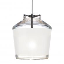  RXP-PIC6WH-BK - Besa Pendant Pica 6 Black Finish, White Sand 1x50W MAX GY6.35 Base