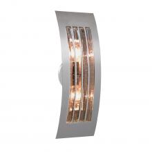  SAIL17SM-EDIL-SL - Besa, Sail Wall Sconce,Smoke Bubble, Silver Finish, 2x5W LED Filament