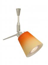  SP-5042OP-06-SN - Besa Spotlight With 6" Stem Canto 3 Satin Nickel Bicolor Orange/Pina 1x35W Halogen Mr