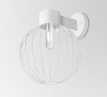  SULTANA-G-WALL-EDIL-WH - Besa, Sultana Globe Wall Sconce, White Finish, 1x4W LED Filament