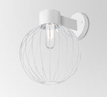  SULTANA-G-WALL-WH - Besa, Sultana Globe Wall Sconce, White Finish, 1x60W T8