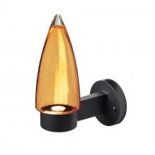  SULUAM-WALL-LED-BK - Sulu Outdoor Sconce, Amber Bubble, Black Finish, 1x4W LED