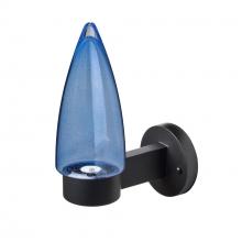  SULUBL-WALL-LED-BK - Sulu Outdoor Sconce, Blue Bubble, Black Finish, 1x4W LED