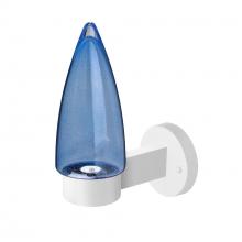  SULUBL-WALL-LED-WH - Sulu Outdoor Sconce, Blue Bubble, White Finish, 1x4W LED