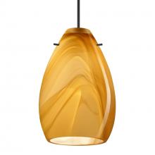  X-1713HN-BK - Besa Pendant For Mulitport Canopy Pera 6, Black Finish, Honey 1x50W MAX GY6.35 Base