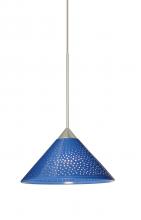  X-282484-SN - Besa Pendant For Multiport Canopy Kona Satin Nickel Blue Starpoint 1x50W Halogen