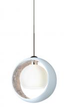 Besa Lighting X-4293SF-BR - Besa Pendant For Multiport Canopy Pogo Bronze White/Inner Silver 1x35W Halogen