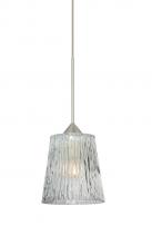 Besa Lighting X-512500-SN - Besa Pendant For Multiport Canopy Nico 4 Satin Nickel Clear Stone 1x35W Halogen