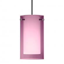  X-A44007-BK - Besa Pendant For Multiport Canopy Pahu 4, Black Finish, Transparent Amethyst/Opal