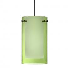 Besa Lighting X-L44007-LED-BK - Besa Pendant For Multiport Canopy Pahu 4, Black Finish, Transparent Olive/Opal 1x5W LED