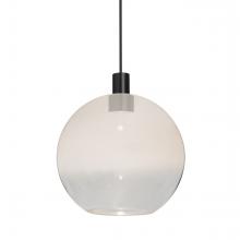  X-NEWTON8WC-LED-BK - Besa, Newton 8 Cord Pendant for Multiport Canopy, Milky White/Clear, Black Finish, 1x3W LED