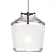  X-PIC6WH-BK - Besa Pendant For Multiport Canopy Pica 6 Black Finish, White Sand 1x50W MAX GY6.35 Base