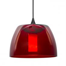  X-SPURRD-LED-BK - Besa Spur Pendant For Multiport Canopy, Red, Black Finish, 1x3W LED