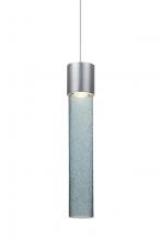  X-WAND12BL-LED-SN - Besa, Wanda 12 Cord Pendant For Multiport Canopy, Blue Bubble, Satin Nickel Finish, 1