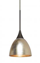  XP-1758GF-LED-BR - Besa Divi Pendant, Gold Foil, Bronze, 1x9W LED