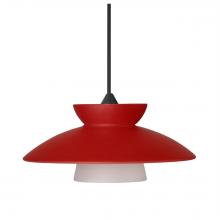  XP-271831-BK - Besa Pendant Trilo 7, Black Finish, Red Matte 1x50W MAX GY6.35 Base