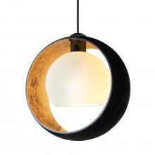 Besa Lighting XP-4293GF-LED-BK - Besa Pendant Pogo, Black Finish, Black/Inner Gold 1x5W LED