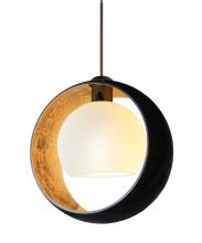 Besa Lighting XP-4293GF-LED-BR - Besa Pendant Pogo Bronze Black/Inner Gold 1x5W LED