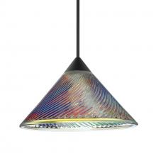 Besa Lighting XP-550493-BK - Besa Pendant Swirl, Black Finish, Dicro Swirl 1x50W MAX GY6.35 Base