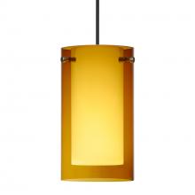  XP-G44007-BK - Besa Pendant Pahu 4, Black Finish, Transparent Armagnac/Opal 1x35W MAX GY6.35 Base