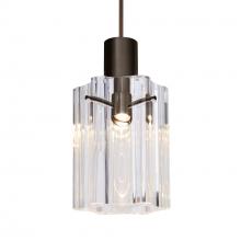 Besa Lighting XP-ICE4CL-BR - Besa Ice 4 Pendant, Clear Glass, Bronze Finish, 1x35W MAX GY6.35 Base