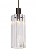  XP-ICE7CL-LED-BR - Besa Ice 7 Pendant, Clear Glass, Bronze Finish, 1x3W LED