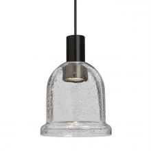  XP-KIBACL-LED-BK - Besa Kiba Pendant, Clear Bubble, Black Finish, 1x3W LED