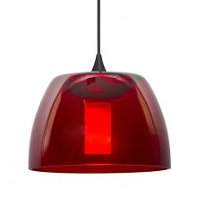  XP-SPURRD-BK - Besa Spur Pendant, Red, Black Finish, 1x35W MAX GY6.35 Base