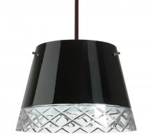  1KT-4394BC-LED-BR - Besa Amelia 18 LED Pendant 1KT Black/Hand-Cut Bronze 3x11W LED