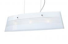 Besa Lighting LS3-445410-LED-PN - Besa Pendant Silhouette 28 Polished Nickel Opal Cut 3x5W LED