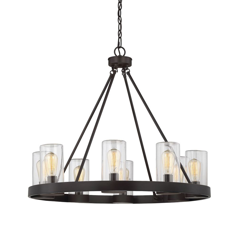 Inman English bronze 8Lt Outdoor Chandelier